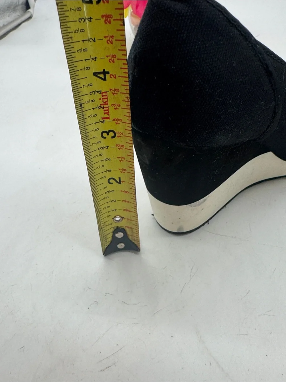 Teva Black Canvas Peep-Toe Wedge Heels Much Size 5 KET10160A